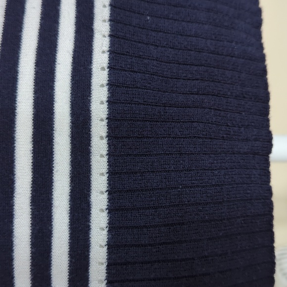 Gap Striped Hooded Uniform Sweater SMALL TALL Navy Blue White - Picture 10 of 16